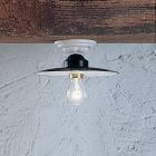 Rustic ceiling Round ceiling lamp Ferroluce ceramic Power Viadurini