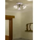 Vintage Artisan Ceiling Lamp in Iron and Hand-Decorated Ceramic - Chieti Viadurini