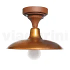 Vintage Outdoor Ceiling Lamp in Aluminum and Brass Made in Italy - Adela Viadurini