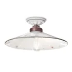 Vintage Ceiling Lamp in Ceramic and Handmade Iron in 3 Sizes - Asti Viadurini