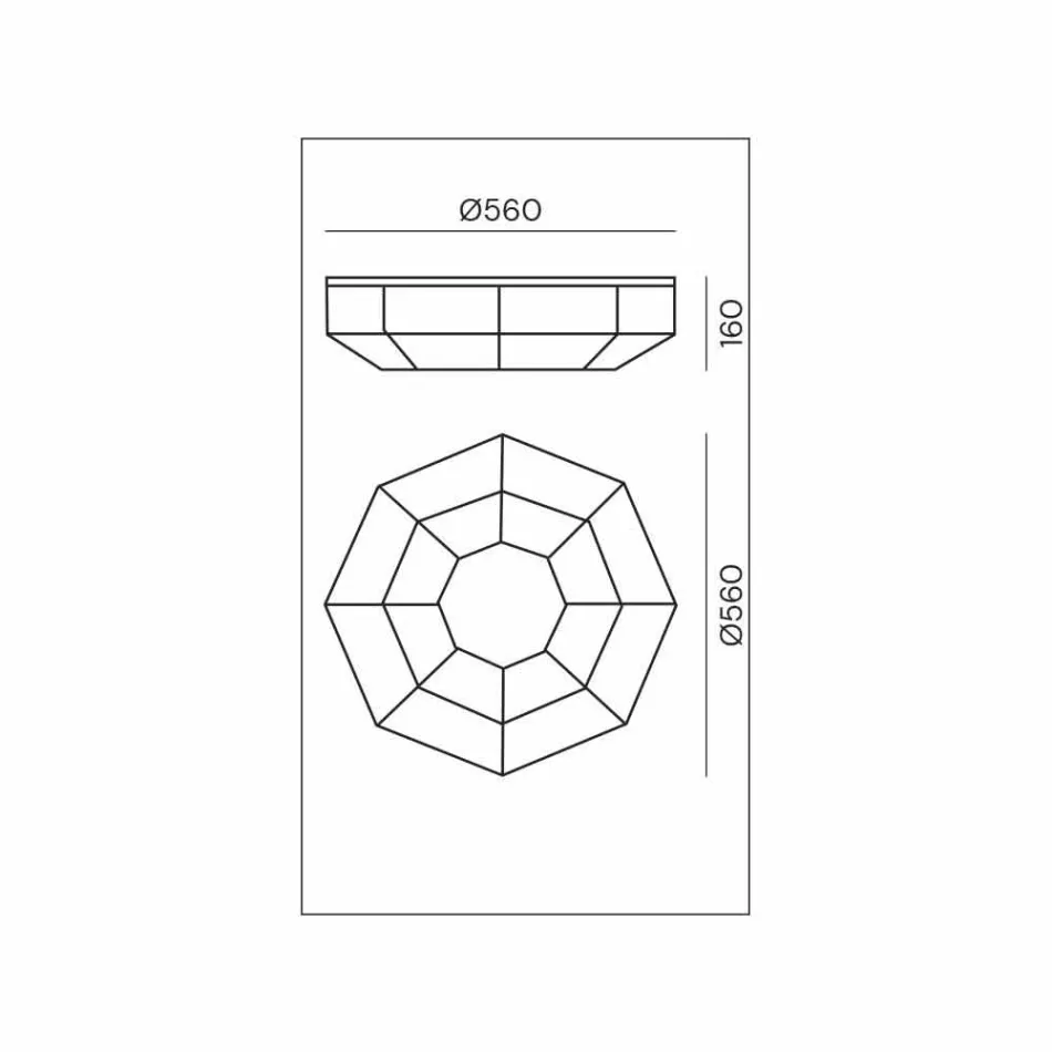 Vintage Ceiling Lamp in Burnished Brass and Glass 2 Sizes - Bound by Il Fanale Viadurini