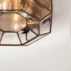 Vintage Ceiling Lamp in Burnished Brass and Glass 2 Sizes - Bound by Il Fanale Viadurini