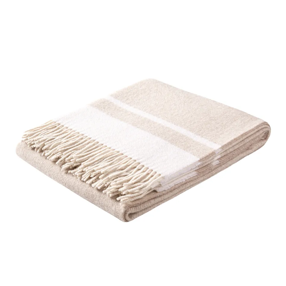 Ultra-Soft and Fluffy Wool Blend Plaid Made in Italy - Caldoso Viadurini