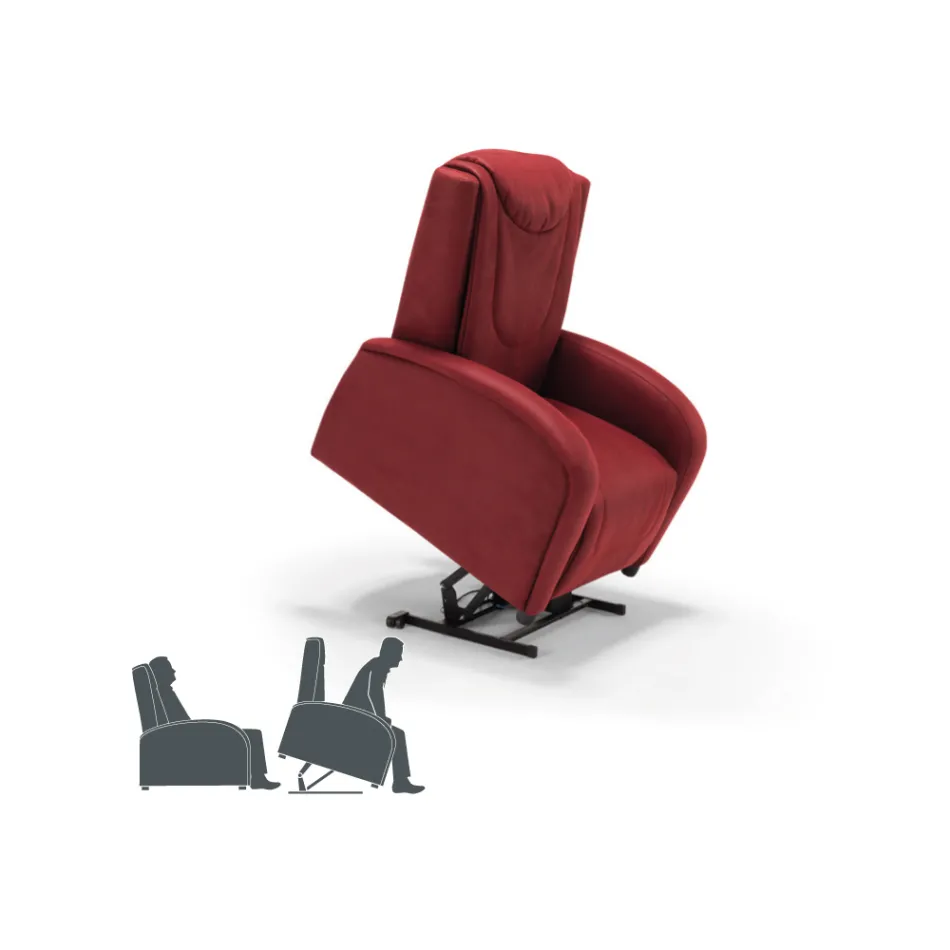 2 motor lift chair with shiatsu massage made in Italy Bria Viadurini