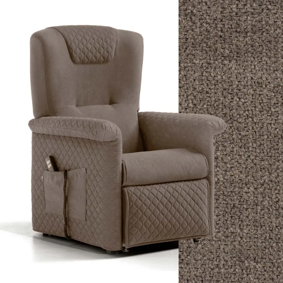 Lift Chair with 2 Motors and Lift/Relax/Bed Functions Made in Italy - Giorgia Viadurini