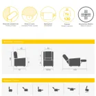 Lift Chair with 2 Motors and Lift/Relax/Bed Functions Made in Italy - Giorgia Viadurini