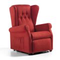 Fabric Lift Armchair with Lift, Relax and Bed Functions - Romina