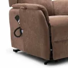 Lift Relax Armchair with Movement on Wheels with 2 Motors - Juliette Viadurini