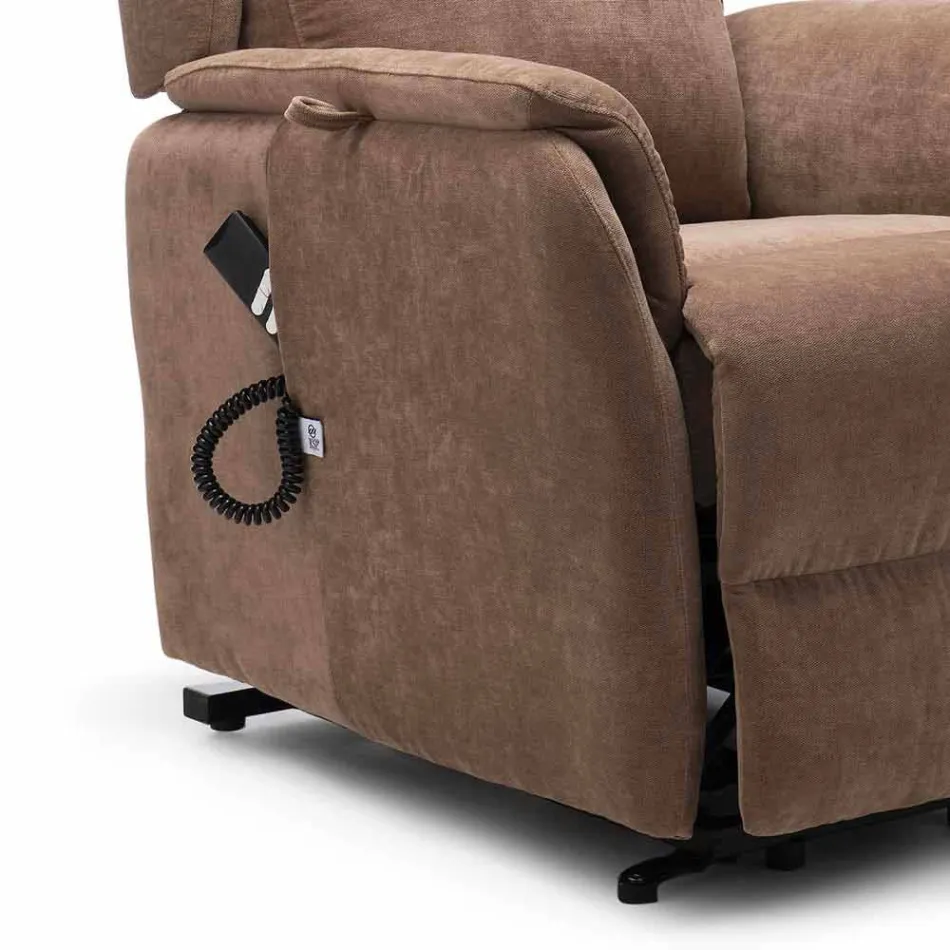 Lift Relax Armchair with Movement on Wheels with 2 Motors - Juliette Viadurini