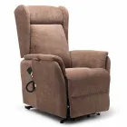 Lift Relax Armchair with Movement on Wheels with 2 Motors - Juliette Viadurini