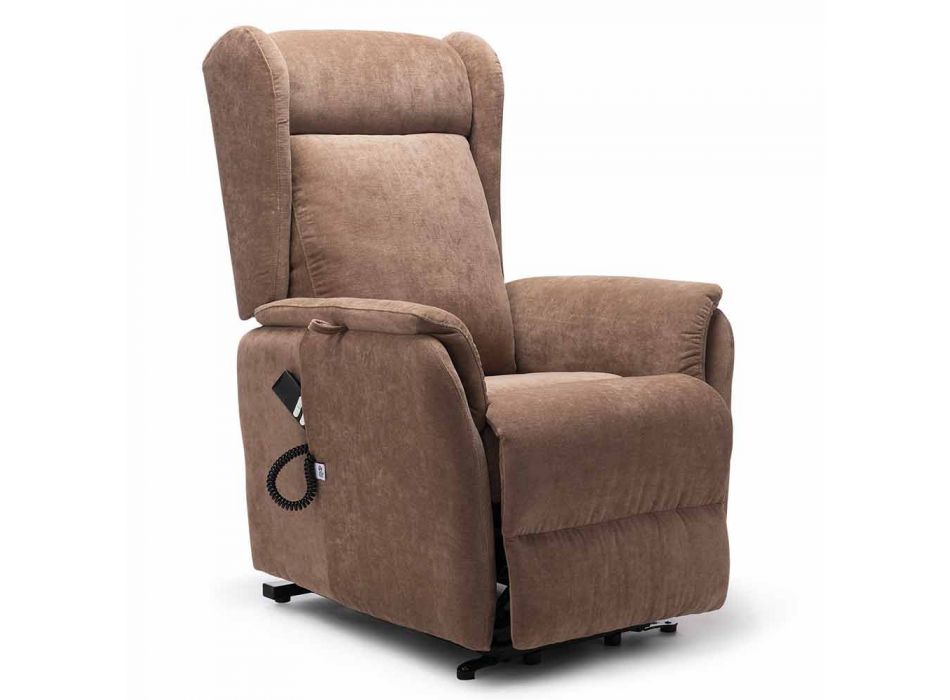 Lift Relax Armchair with Movement on Wheels with 2 Motors - Juliette Viadurini