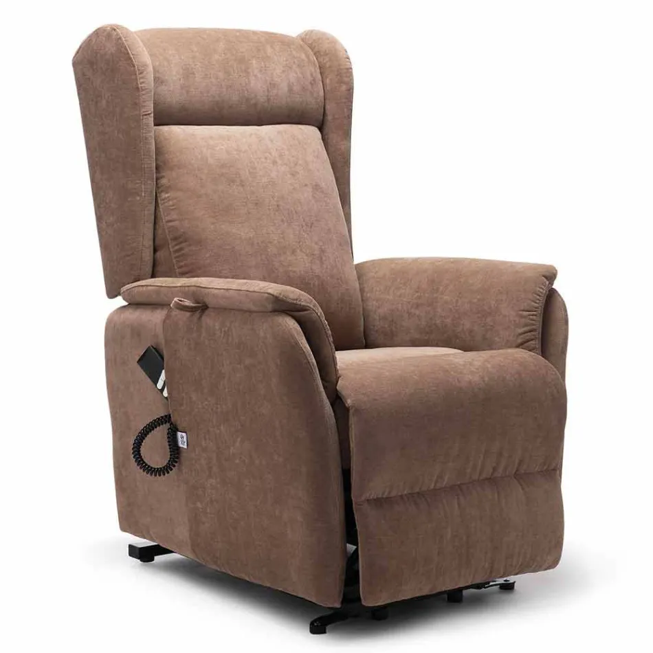 Lift Relax Armchair with Movement on Wheels with 2 Motors - Juliette Viadurini