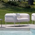 Low Outdoor Armchair with Padded Seat Made in Italy - Planter