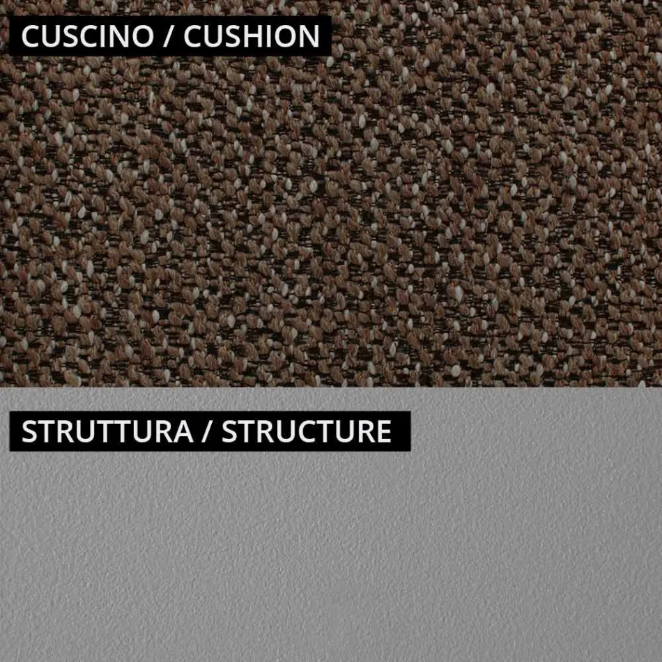 Low Outdoor Armchair with Padded Seat Made in Italy - Planter Viadurini