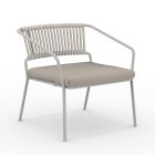 Low Garden Armchair with Cushion Included Made in Italy - Prato Viadurini