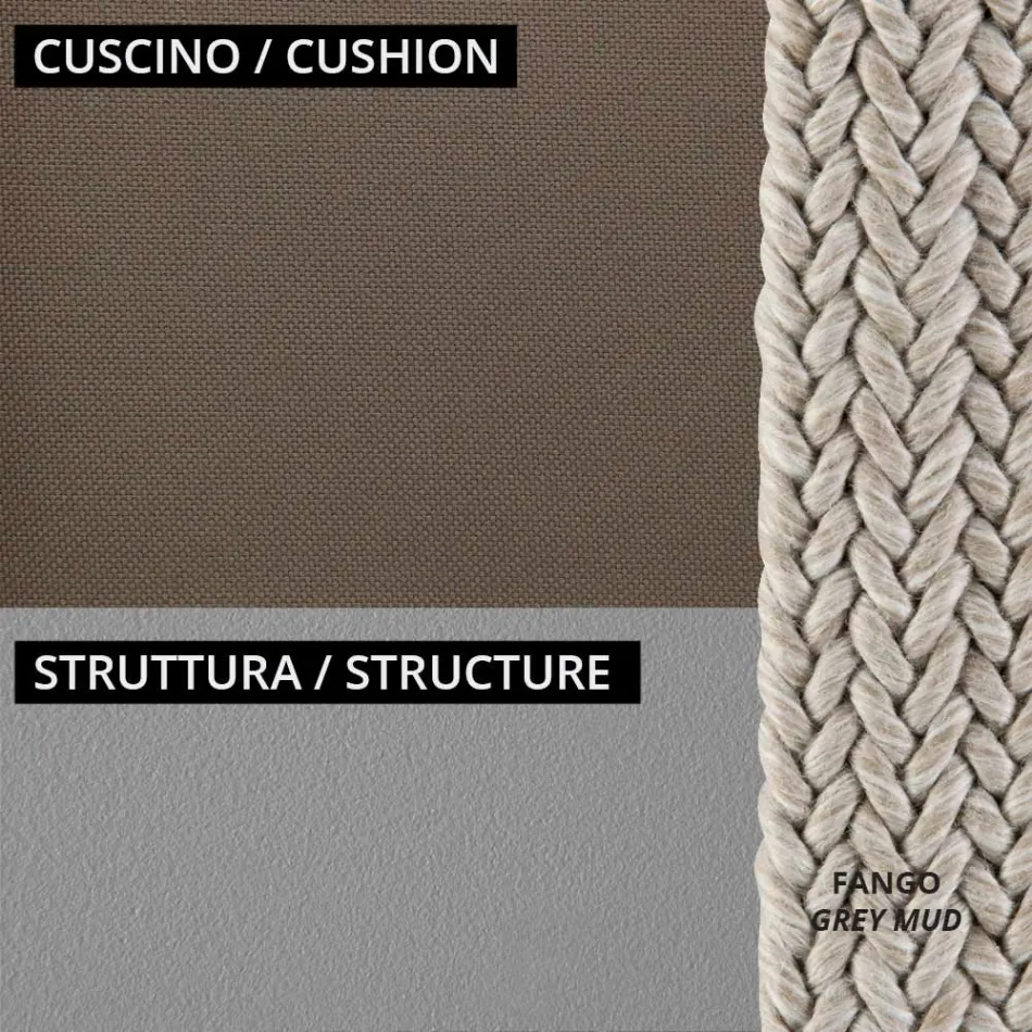 Low Garden Armchair with Cushion Included Made in Italy - Prato Viadurini