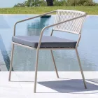 Low Garden Armchair with Cushion Included Made in Italy - Prato Viadurini