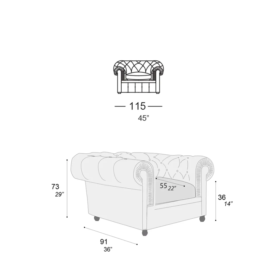 Classic Armchair with Onion-Shaped Feet in Beech Wood Made in Italy - Spassoso Viadurini
