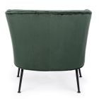 Classic Armchair in Pine Wood and Gray or Green Velvet Effect - Sammy Viadurini