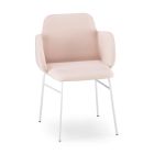 High Quality Colored Armchair in Fabric and Metal Made in Italy - Molde Viadurini