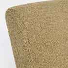 Armchair with Armrests in Rubberwood and Wool Effect Seat - Patrizia Viadurini