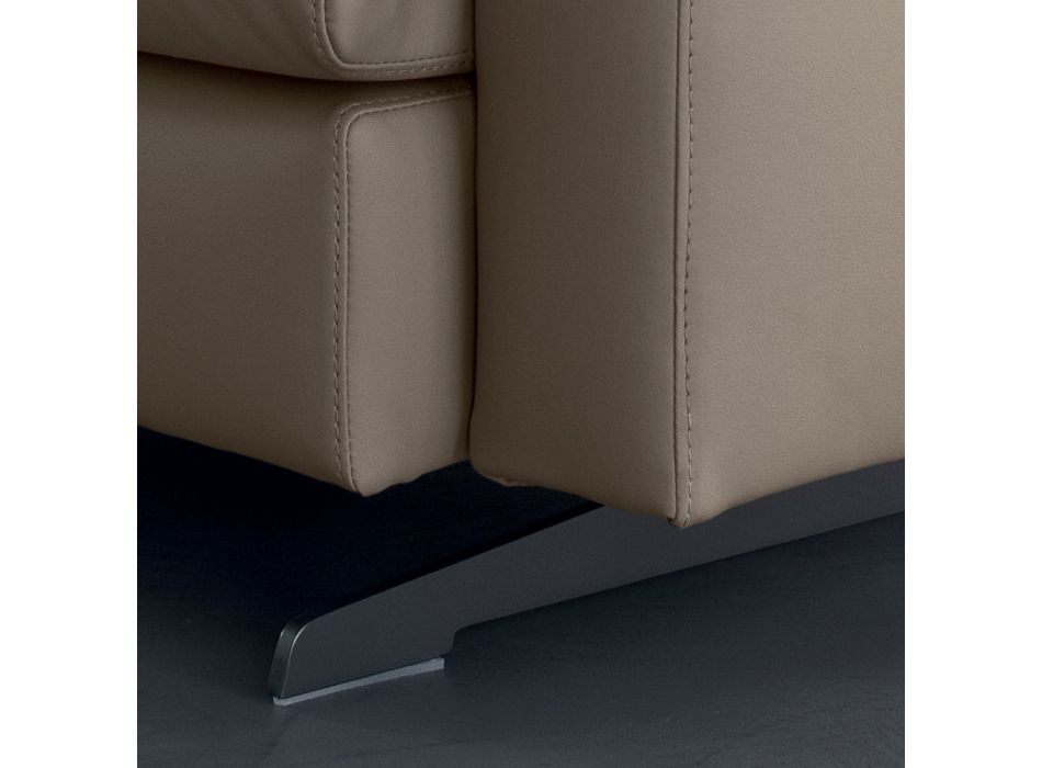 Armchair with Seat Cushion Padded in Feather and Polyester Made in Italy - Malizioso Viadurini