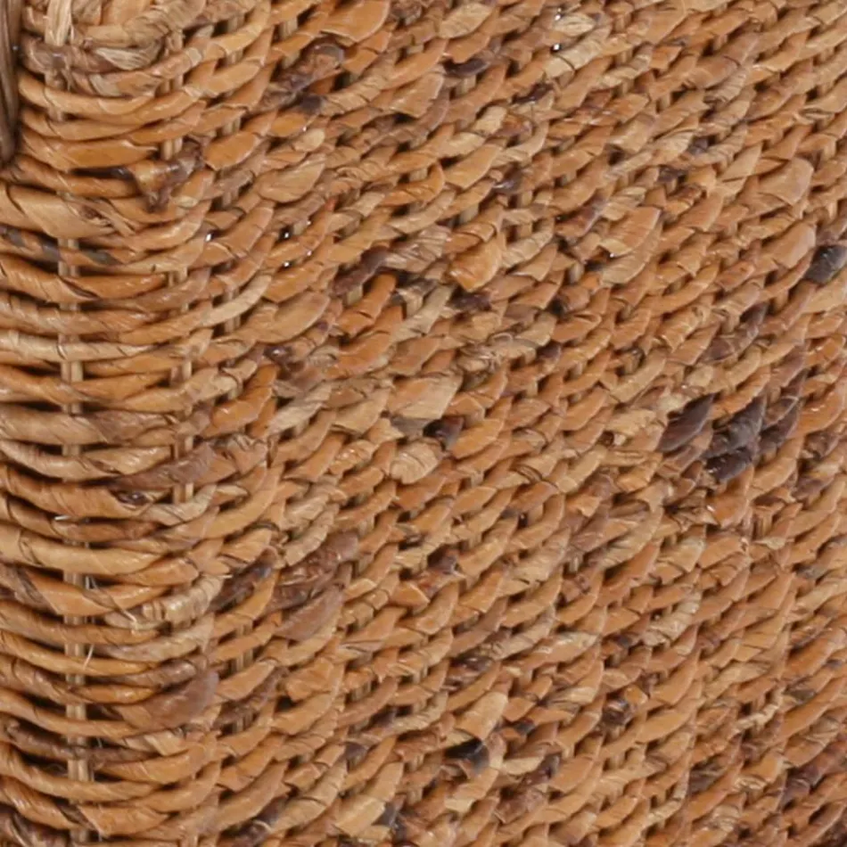 Armchair with Natural Banana Weaving Structure and Ecru Cushions - Dish Viadurini