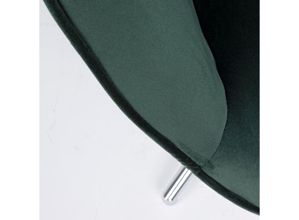 Armchair with Adjustable Structure in Chromed Steel and Velvet - Giulia Viadurini
