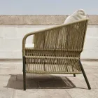 Outdoor Armchair with Woven Seat and Cushions - Cricket by Varaschin Viadurini