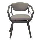 Outdoor Armchair with Dove Grey Aluminum Frame - Righello Viadurini
