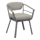 Outdoor Armchair with Dove Grey Aluminum Frame - Righello Viadurini