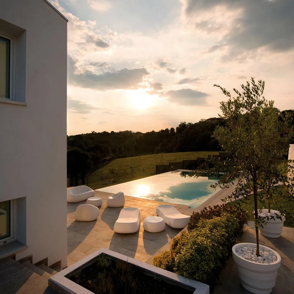 Design Outdoor Armchair in Colored Polyethylene Made in Italy - Ervin Viadurini