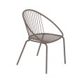 Stackable Outdoor Armchair in Steel Made in Italy 2 Pieces - Sansa