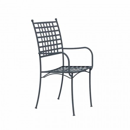 Outdoor Stackable Metal Armchair Made in Italy, 4 Pieces - Pira Viadurini