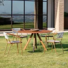 Outdoor Armchair in Galvanized Steel Stackable Made in Italy 2 Pieces - Vesna Viadurini