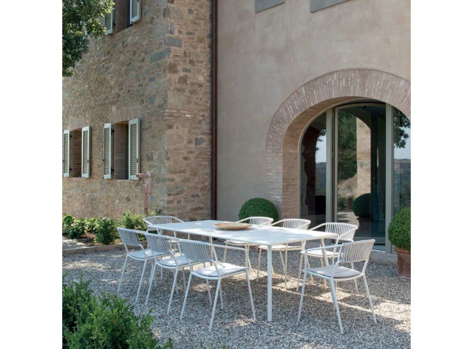 Outdoor Armchair in Galvanized Steel Stackable Made in Italy 2 Pieces - Vesna Viadurini