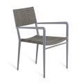 Outdoor Armchair in Aluminum and WaProLace fiber Made in Italy - Marissa