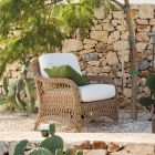 Outdoor Armchair in Aluminum and Weaving in WaProLace Made in Italy - Yetta Viadurini