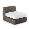 Outdoor Armchair in Woven Aluminum Made in Italy - Barnabus