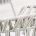 Outdoor Armchair in Rope, Fabric and Aluminum - Emma Cross by Varaschin Viadurini