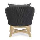Outdoor Armchair in Rope Weaving and Teak Wood, Homemotion - Callum Viadurini