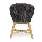 Outdoor Armchair in Wood and Rope with Cushion, Homemotion, 2 Pieces - Oskana Viadurini