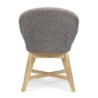 Outdoor Armchair in Wood and Rope with Cushion, Homemotion, 2 Pieces - Oskana Viadurini