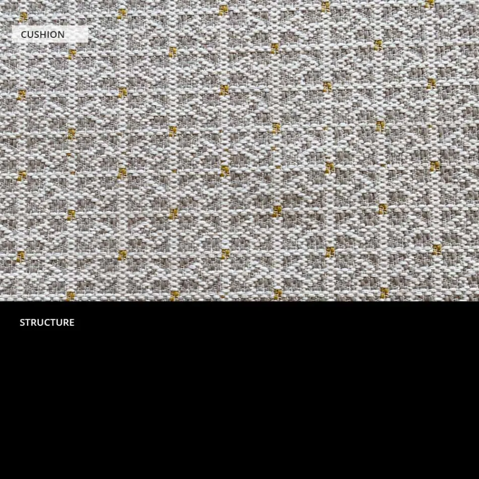 Outdoor Metal Armchair with Luxury Cushion Made in Italy - Karol Viadurini