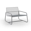 Outdoor Metal Armchair with Luxury Cushion Made in Italy - Karol