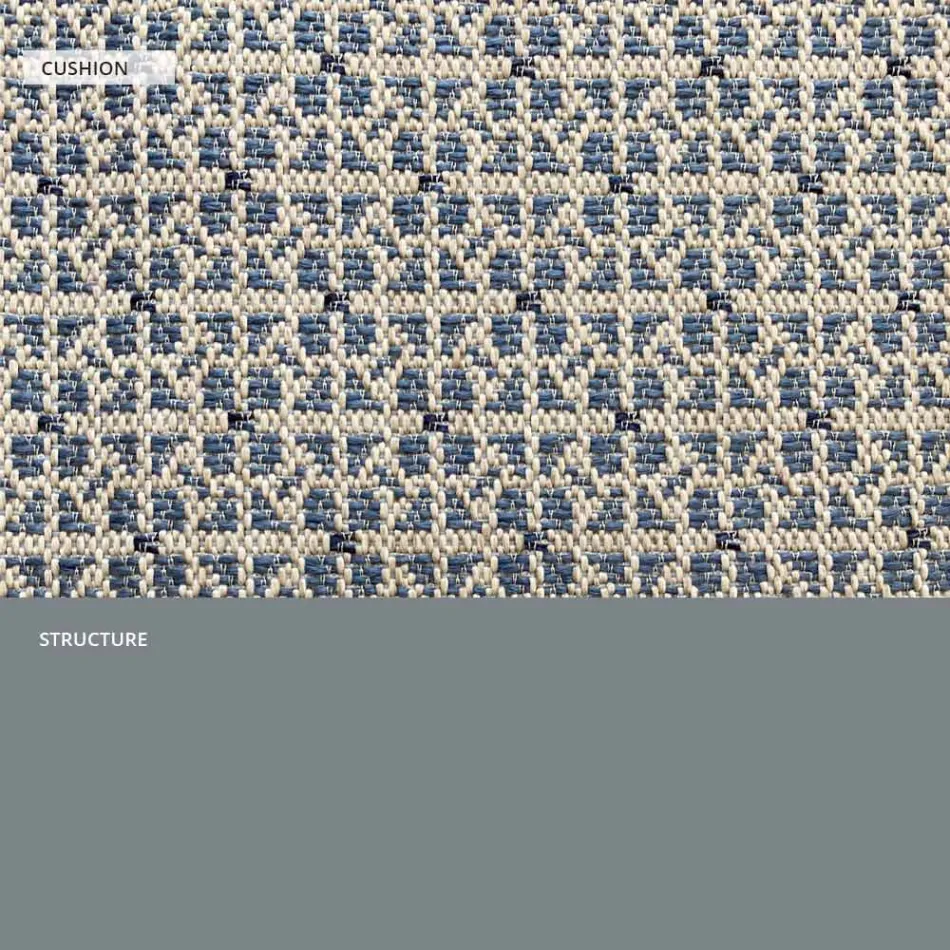 Outdoor Metal Armchair with Luxury Cushion Made in Italy - Karol Viadurini