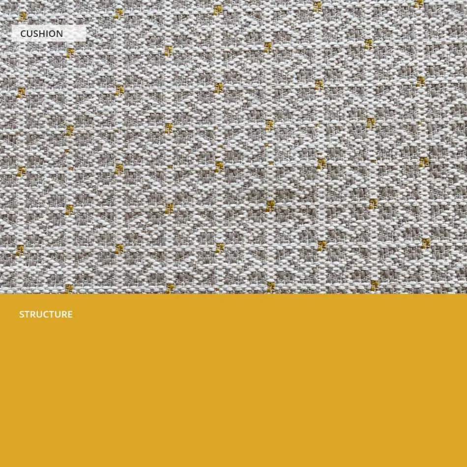 Outdoor Metal Armchair with Luxury Cushion Made in Italy - Karol Viadurini