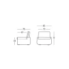 Outdoor Armchair in Polyethylene with Fabric Cushion Made in Italy - Belida Viadurini