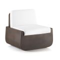 Outdoor Armchair in Polyethylene with Fabric Cushion Made in Italy - Belida
