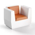 Outdoor Armchair in Polyethylene with Cushion Made in Italy - Chiabotto